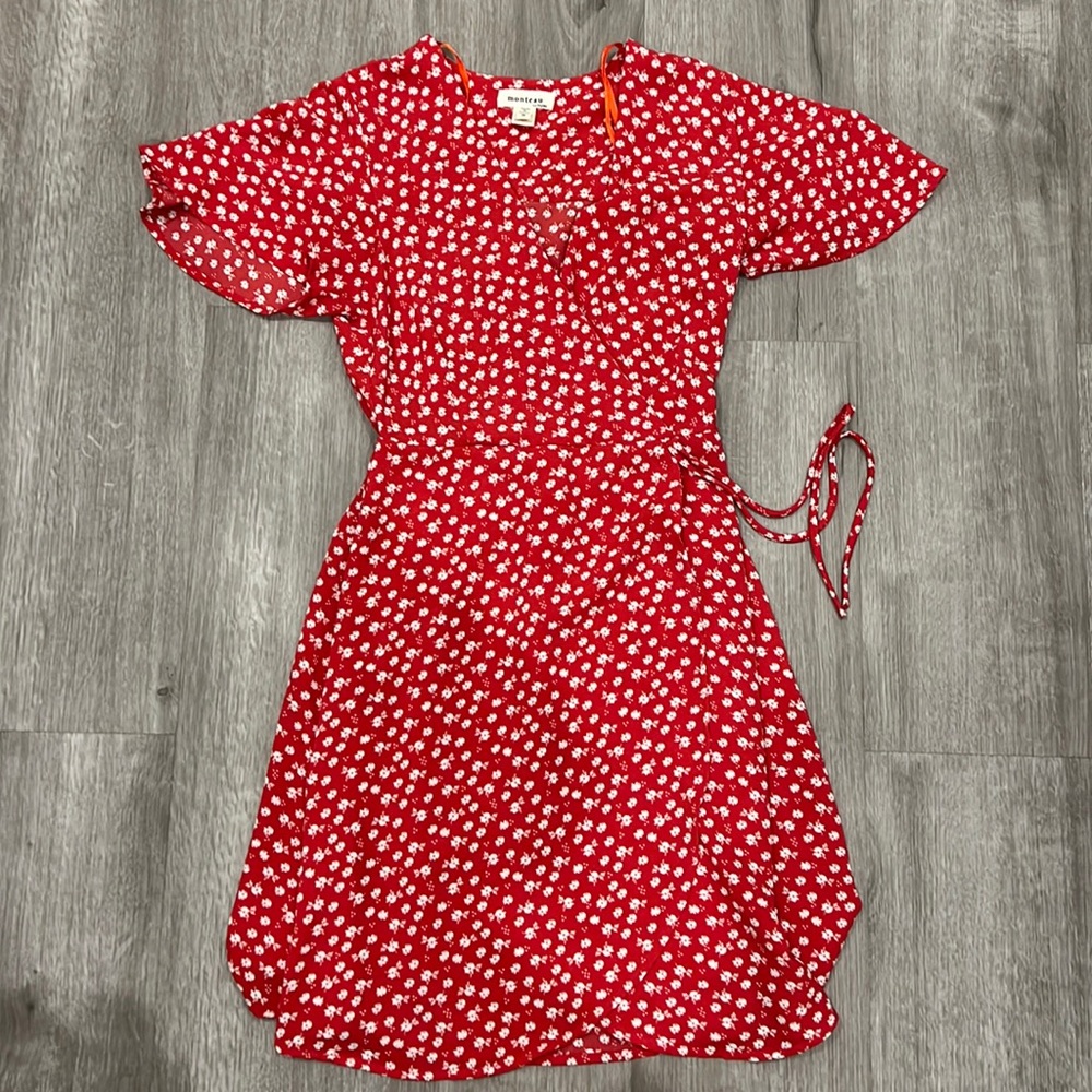 Floral Red Dress